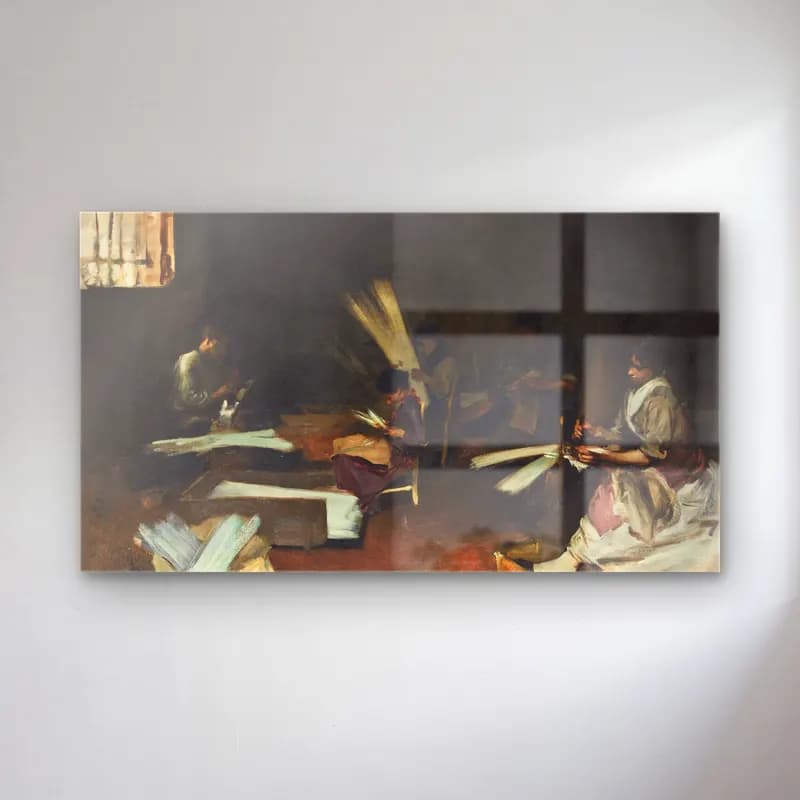 John Singer Sargent – Venetian Glass Workers cam tablo — John Singer Sargent – Venetian Glass Workers — yağlı boya dansçılar