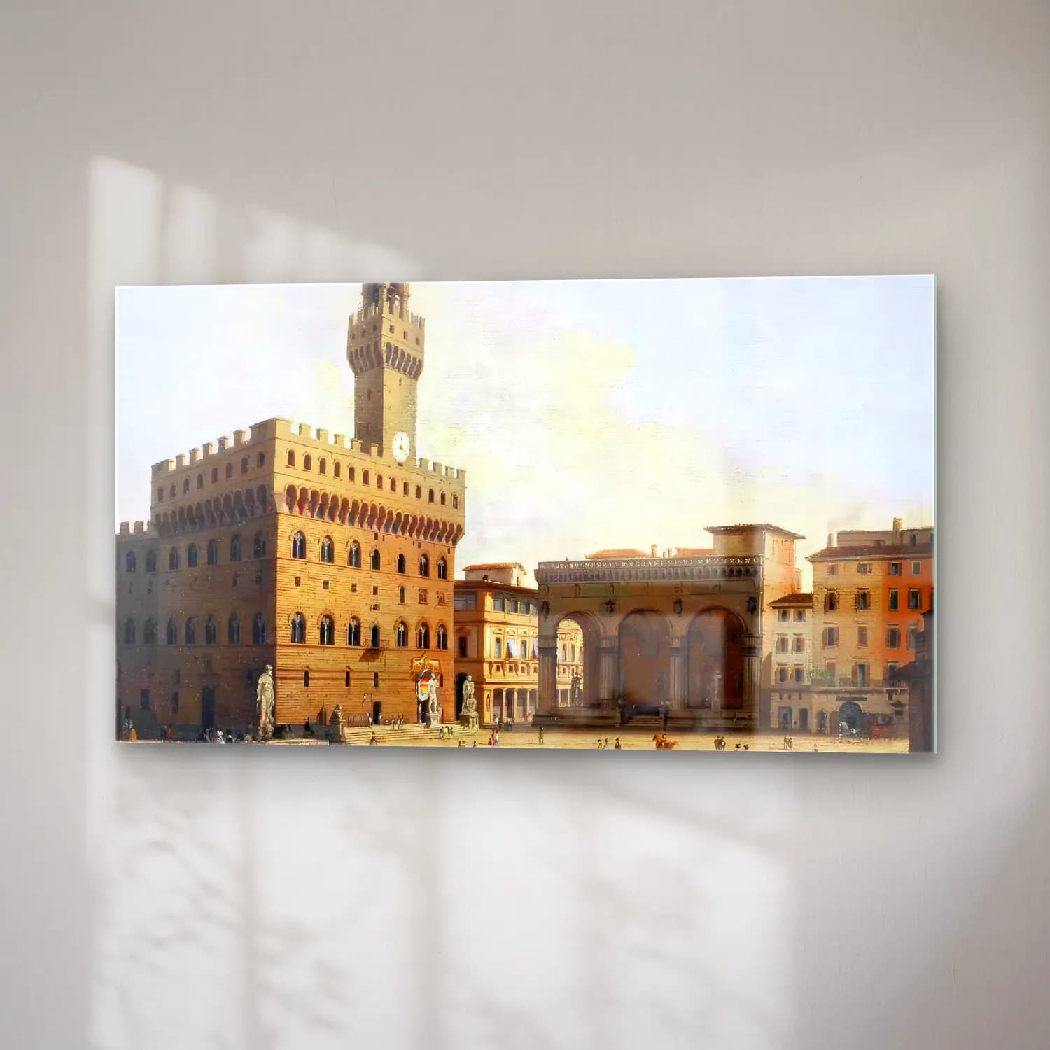 Giuseppe Bernardino Bison – Piazza della Signoria in Florence cam tablo — sağ açıdan görünüm