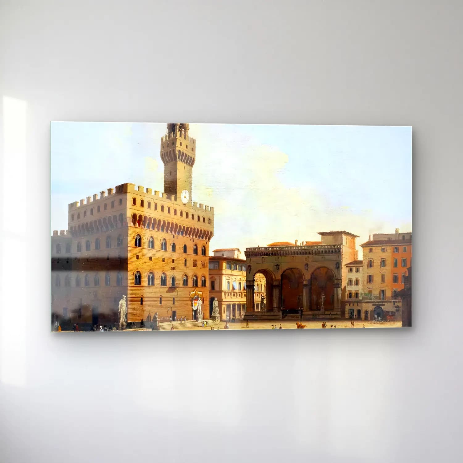 Giuseppe Bernardino Bison – Piazza della Signoria in Florence cam tablo — sol açıdan görünüm