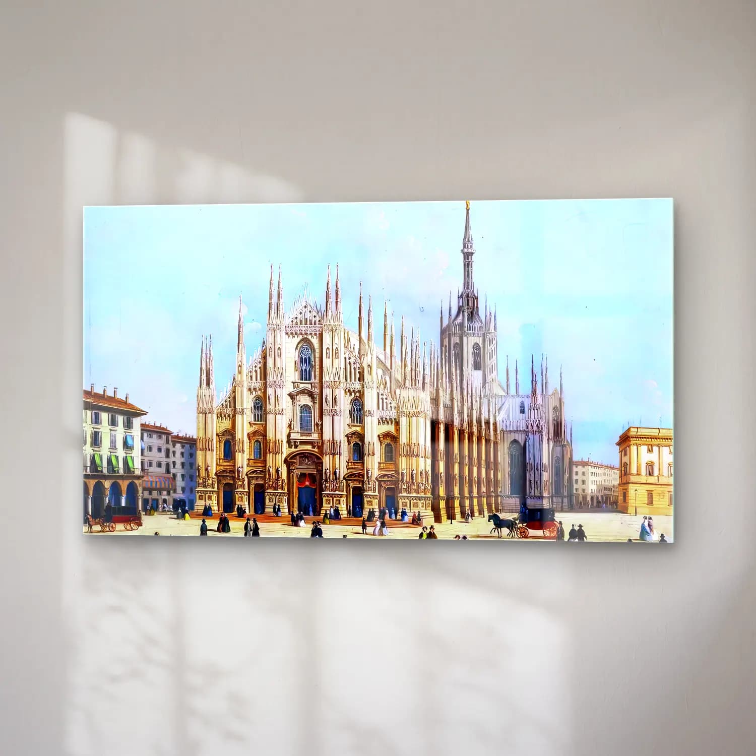 Giuseppe Bernardino Bison – View of the Cathedral, Milan cam tablo — sağ açıdan görünüm