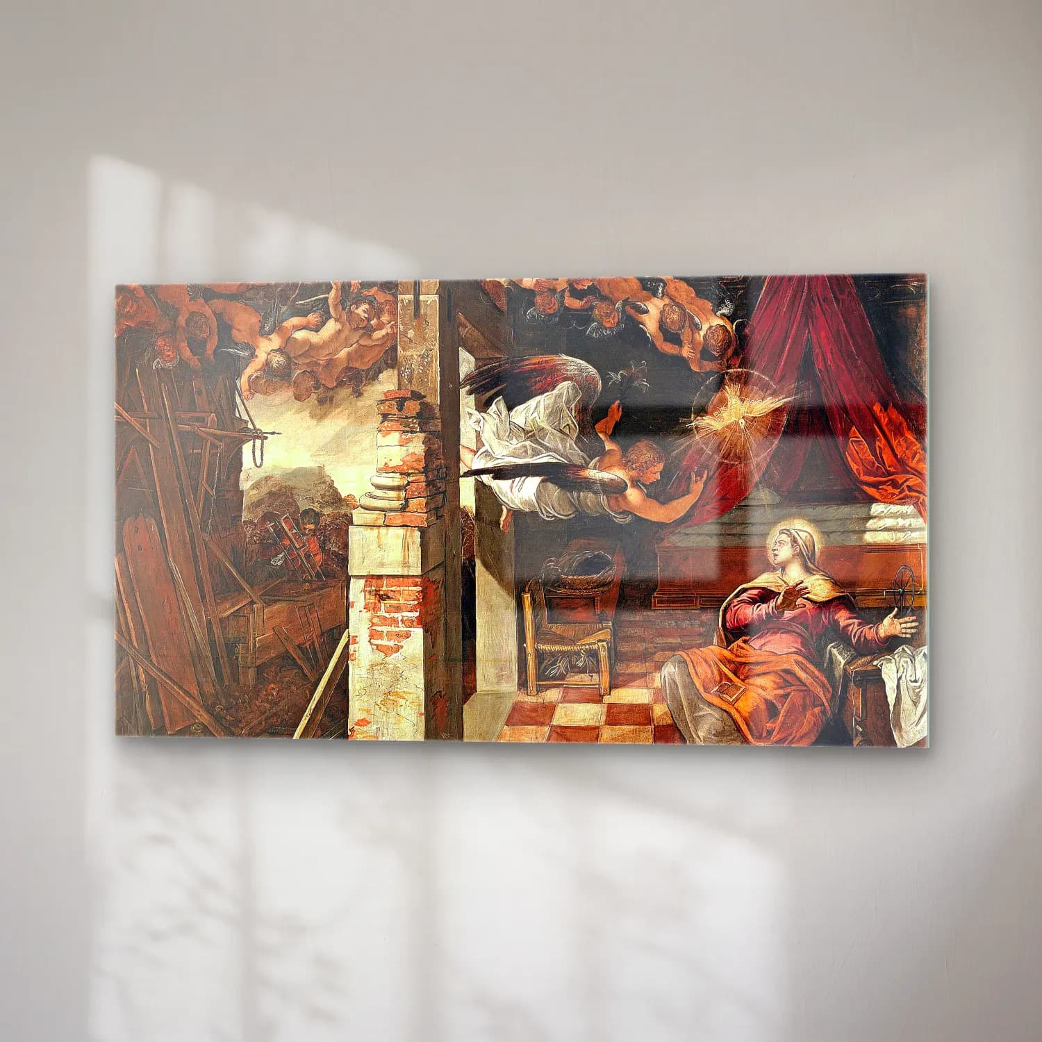 Jacopo Tintoretto – Annunciation cam tablo — sağ açıdan görünüm