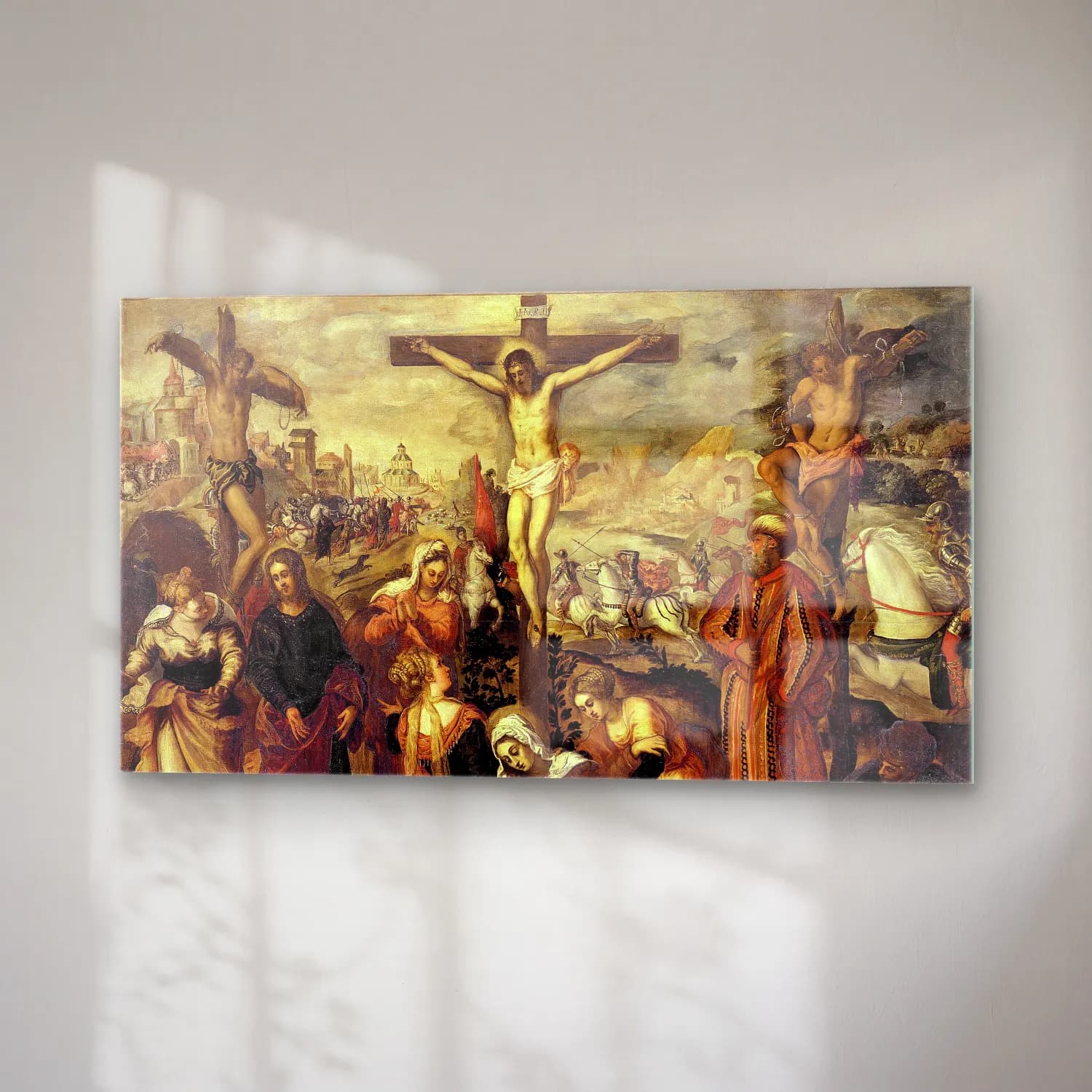 Jacopo Tintoretto – Crucifixion cam tablo — sağ açıdan görünüm