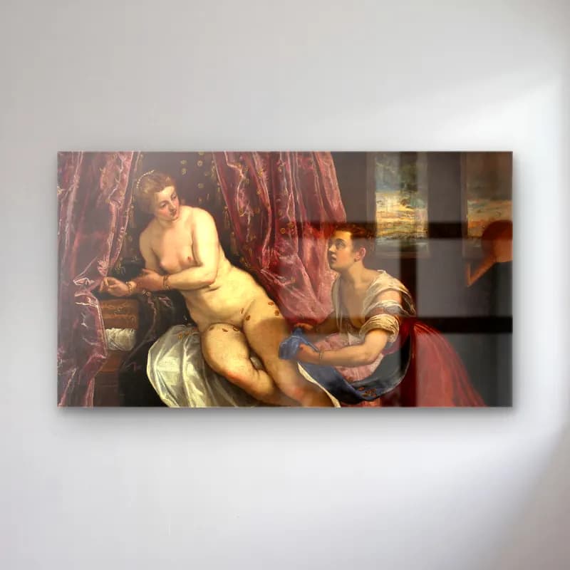 Jacopo Tintoretto – Danae cam tablo — Jacopo Tintoretto – Danae — yağlı boya figür çalışması