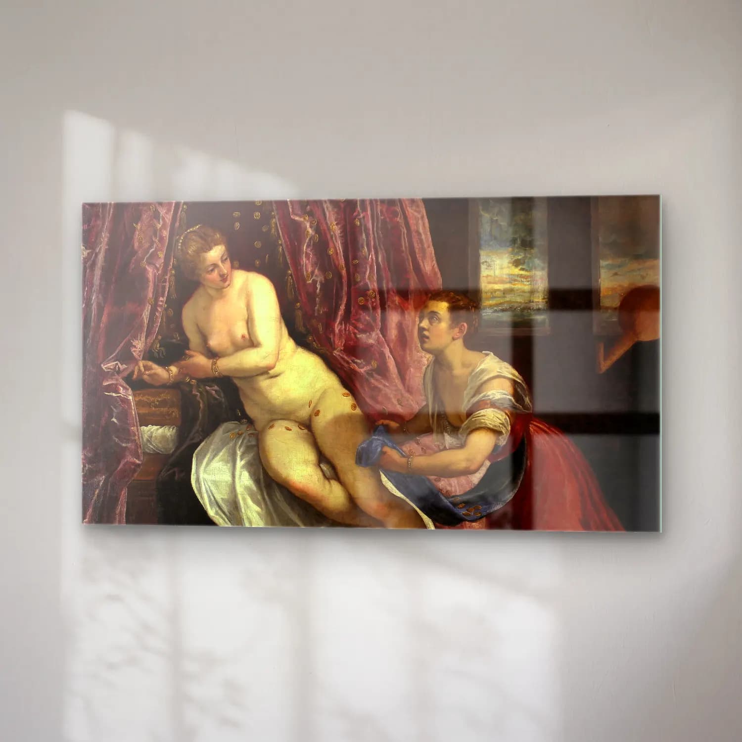 Jacopo Tintoretto – Danae cam tablo — sağ açıdan görünüm