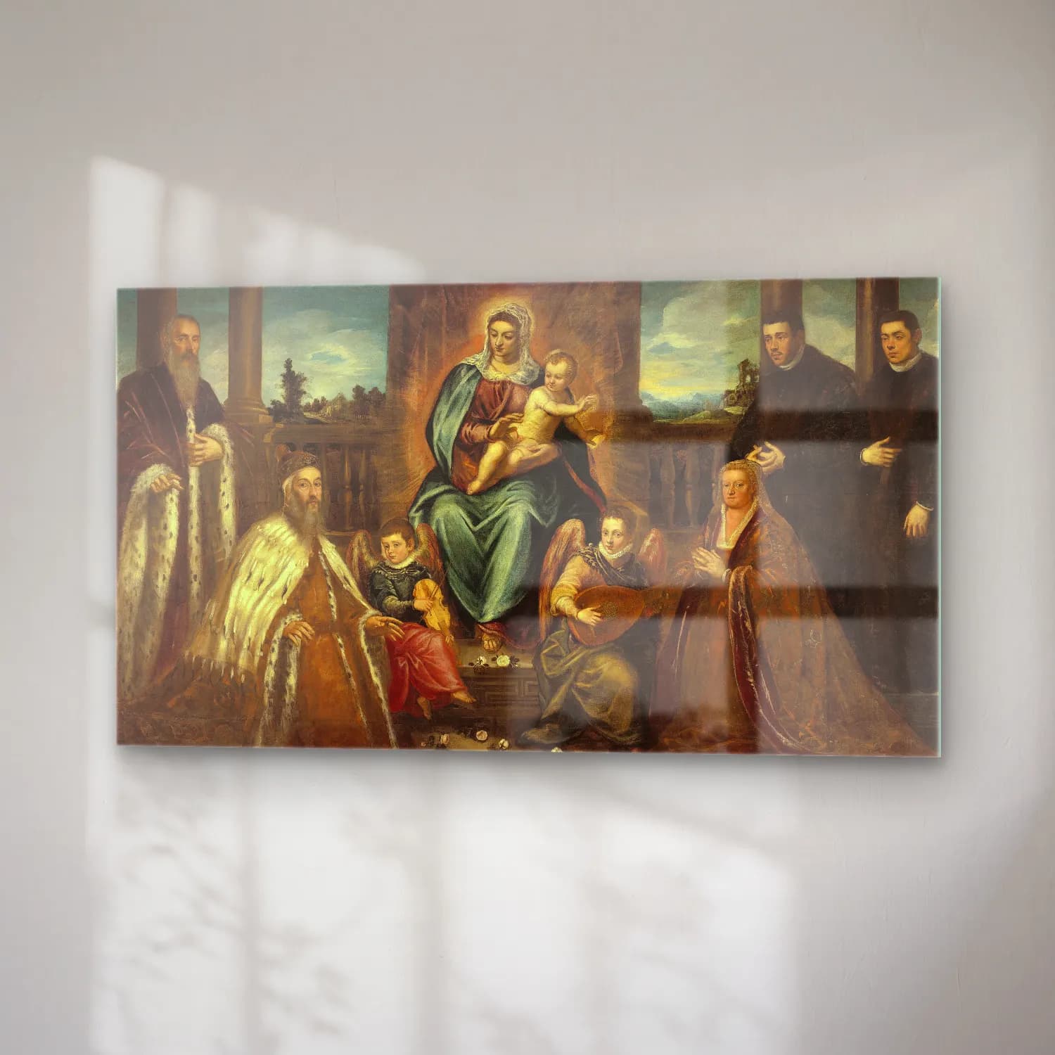 Jacopo Tintoretto – Doge Alvise Mocenigo and Family before the Madonna and Child cam tablo — sağ açıdan görünüm
