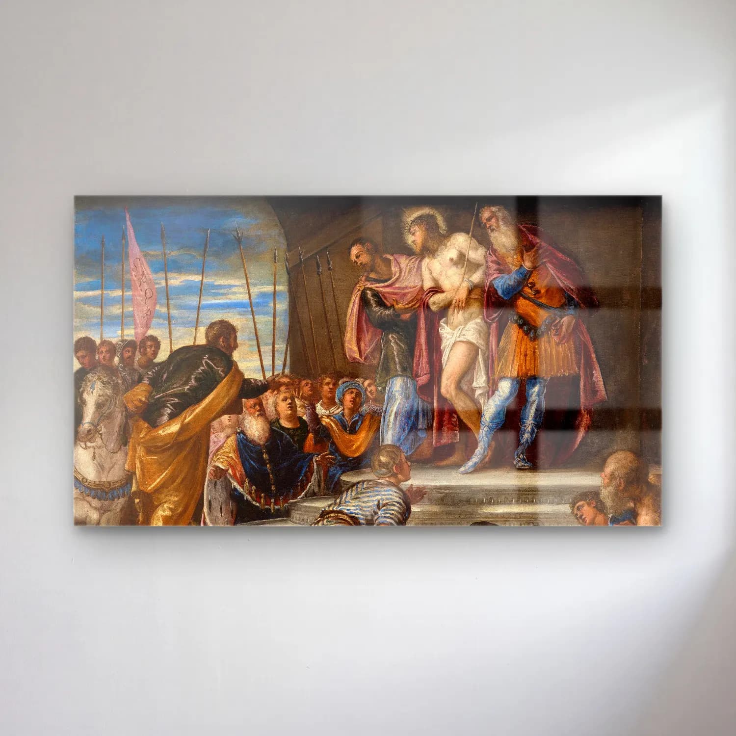 Jacopo Tintoretto – Ecce Homo cam tablo — Jacopo Tintoretto – Ecce Homo — yağlı boya dini sahne