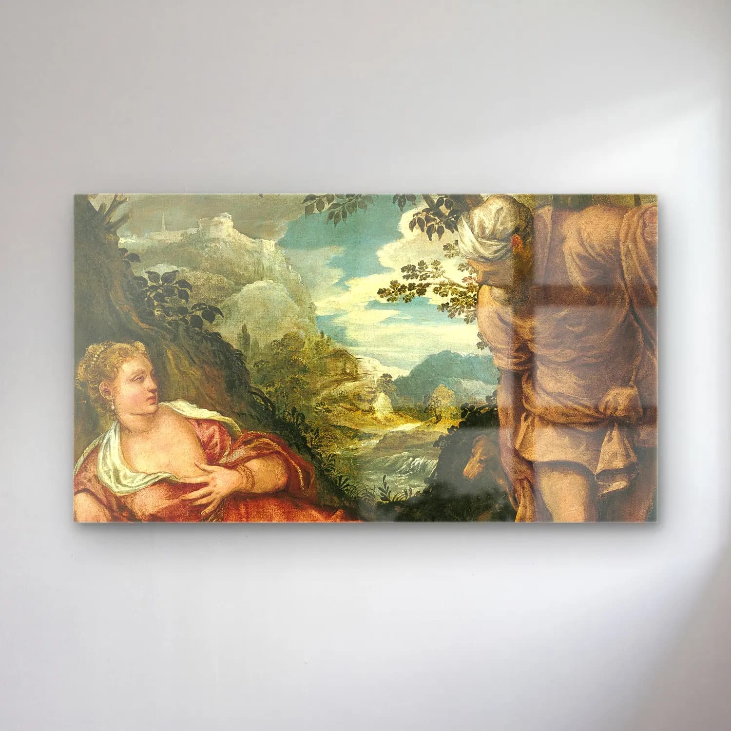 Jacopo Tintoretto – Giuda e Tamar cam tablo — Jacopo Tintoretto – Giuda e Tamar — yağlı boya mitolojik sahne