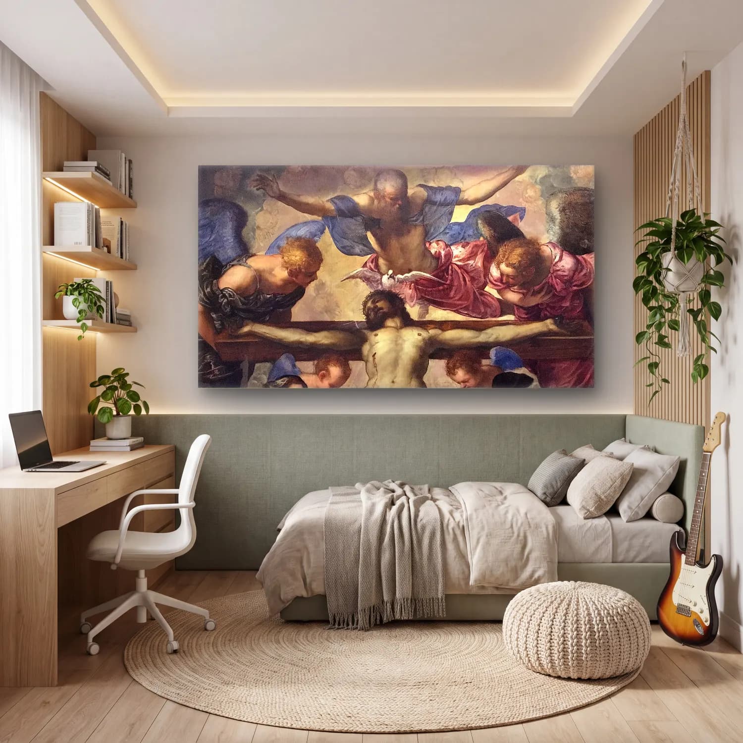 Jacopo Tintoretto – Holy Trinity cam tablo — genç odasında