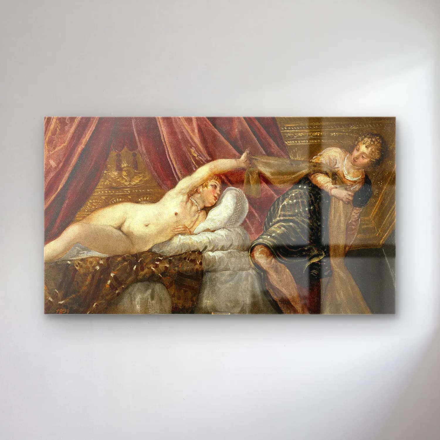 Jacopo Tintoretto – Joseph and Potiphar s Wife cam tablo — Jacopo Tintoretto – Joseph and Potiphar s Wife — yağlı boya mitolojik sahne