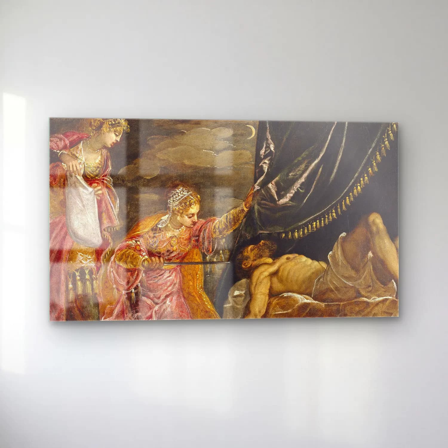 Jacopo Tintoretto – Judith and Holofernes cam tablo — sol açıdan görünüm
