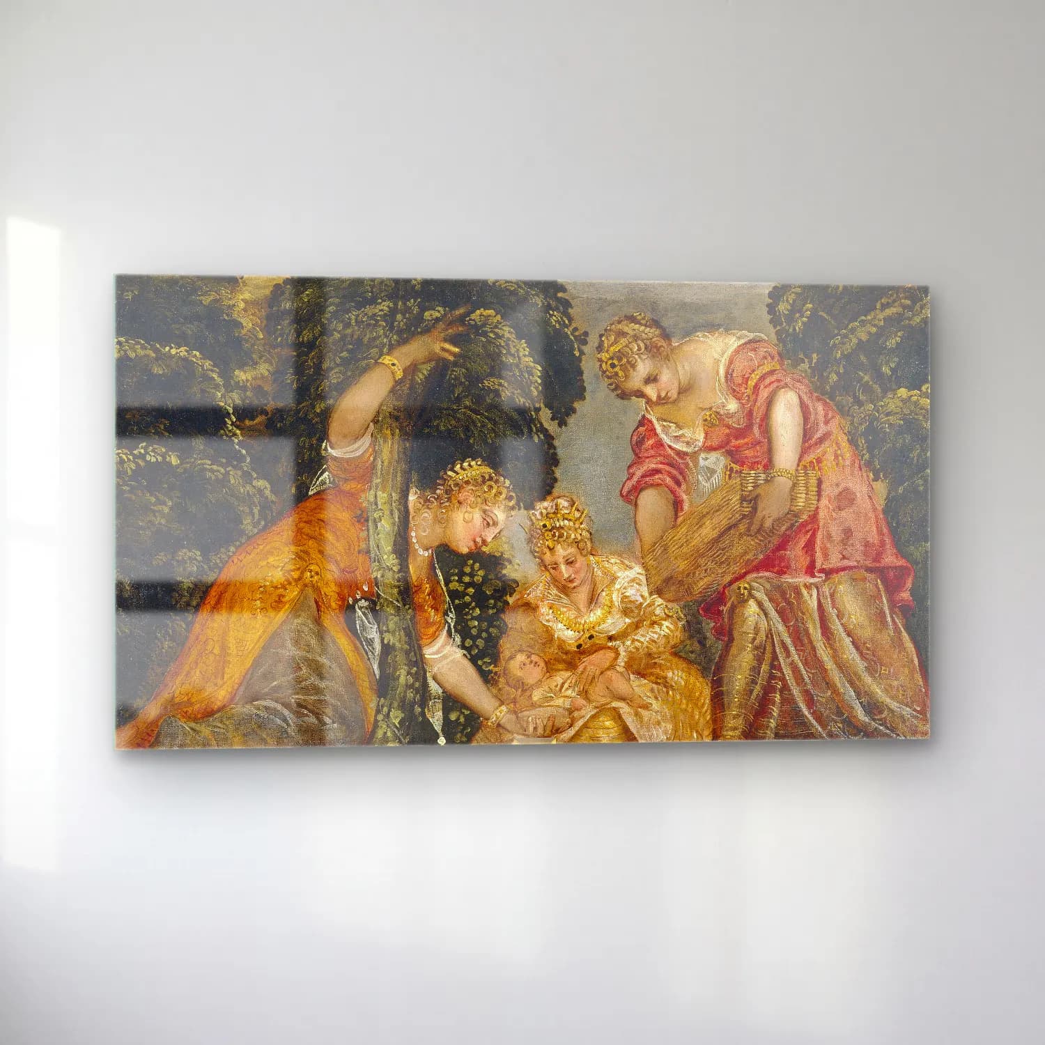 Jacopo Tintoretto – Moisés salvado de las aguas cam tablo — sol açıdan görünüm