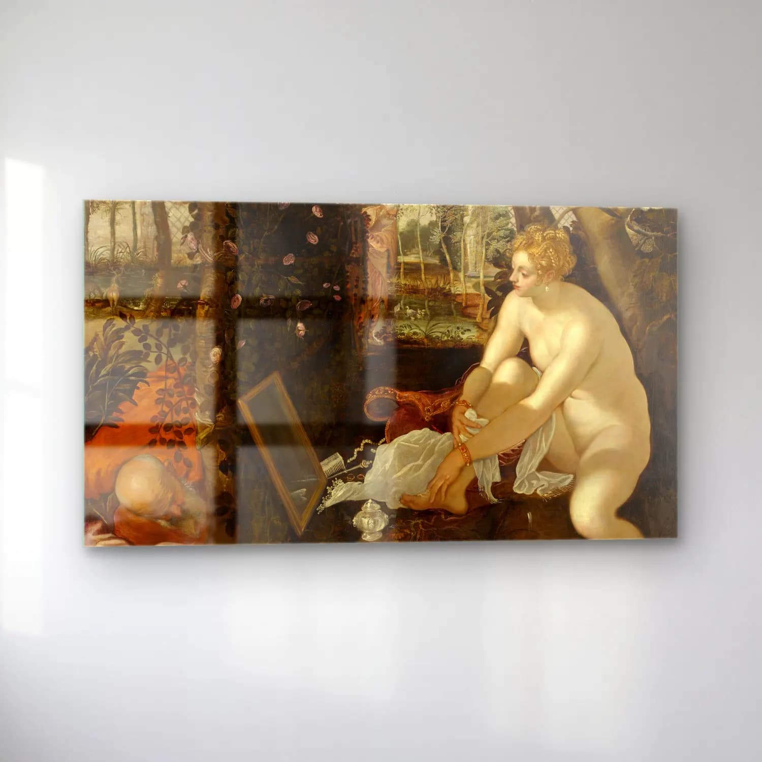 Jacopo Tintoretto – Susanna and the Elders cam tablo — sol açıdan görünüm