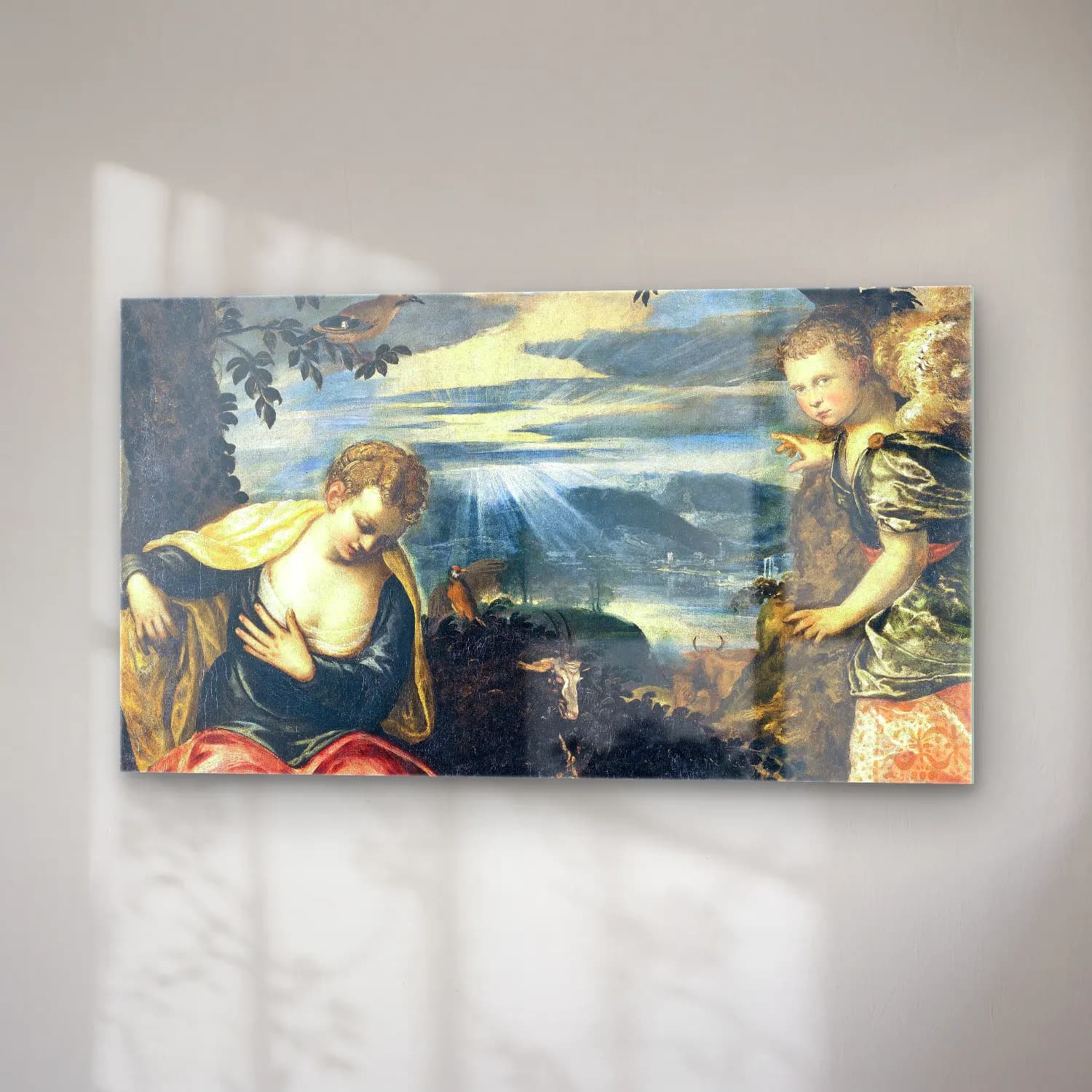 Jacopo Tintoretto – The Annunciation to Manoah s Wife cam tablo — sağ açıdan görünüm