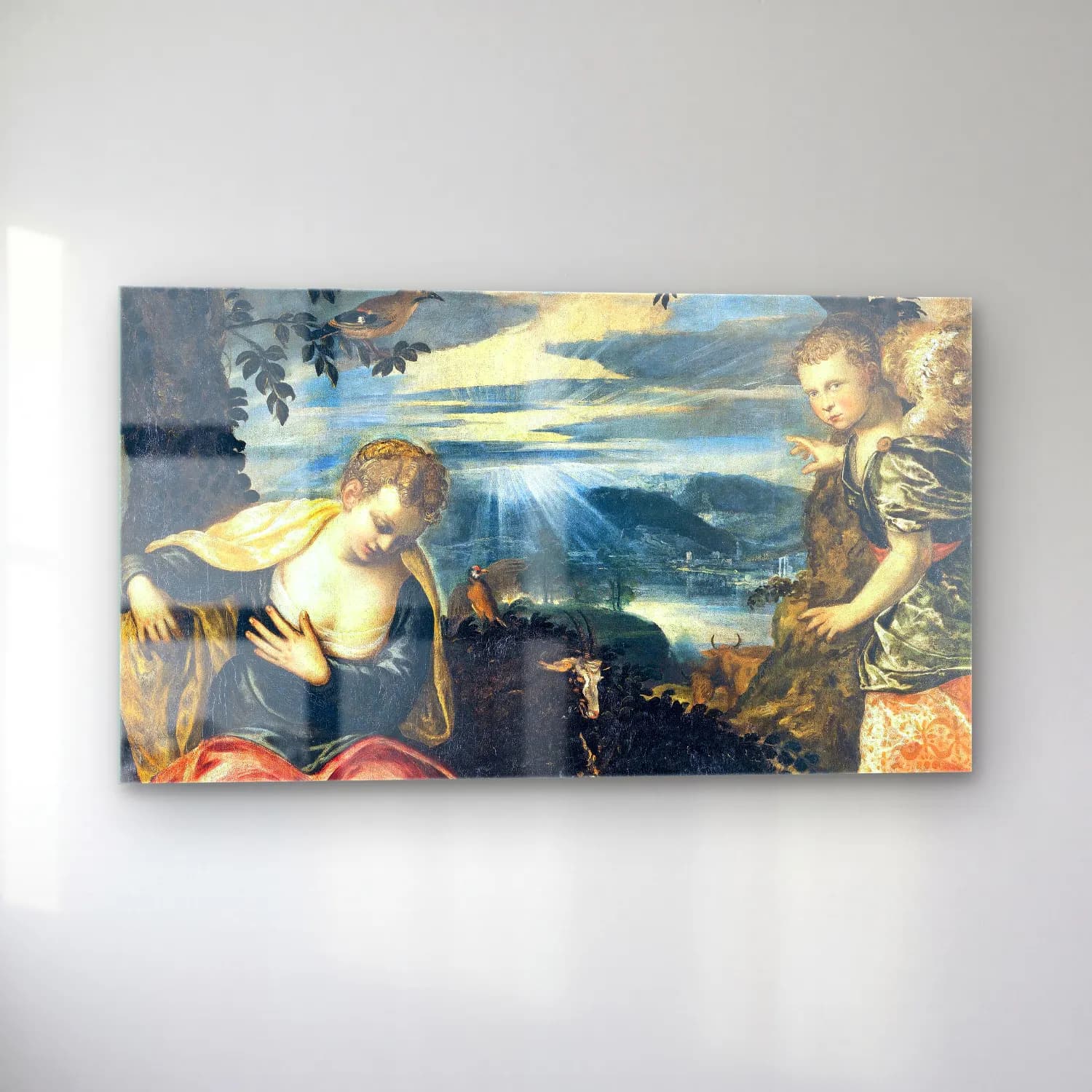 Jacopo Tintoretto – The Annunciation to Manoah s Wife cam tablo — sol açıdan görünüm