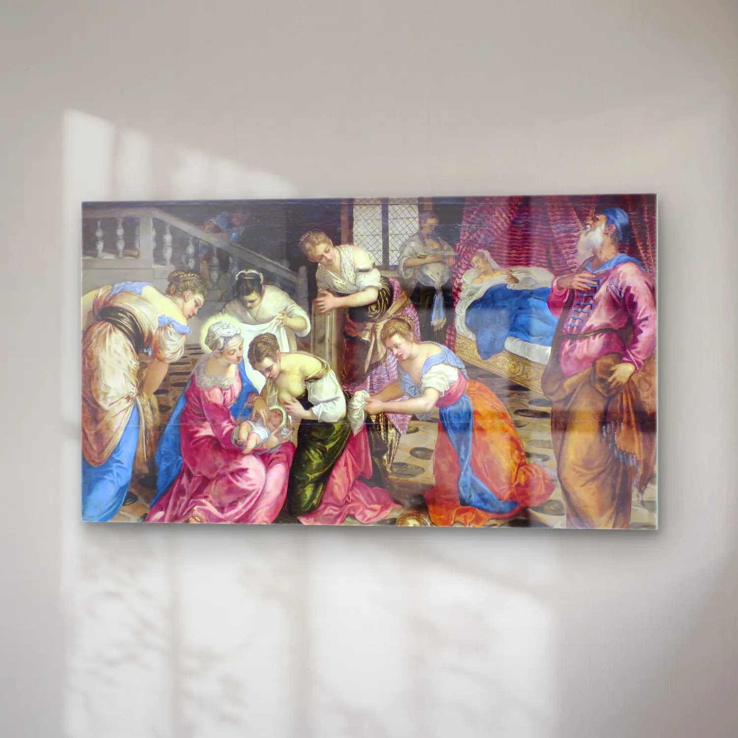 Jacopo Tintoretto – The Birth of John the Baptist cam tablo — sağ açıdan görünüm