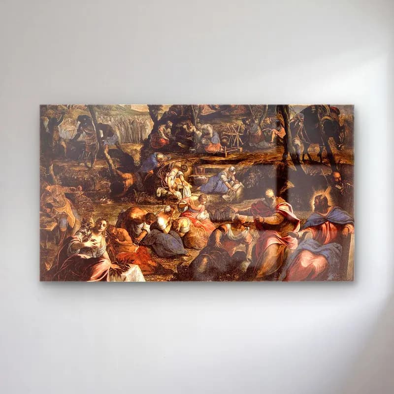 Jacopo Tintoretto – The Jews in the Desert cam tablo — Jacopo Tintoretto – The Jews in the Desert — yağlı boya dini sahne