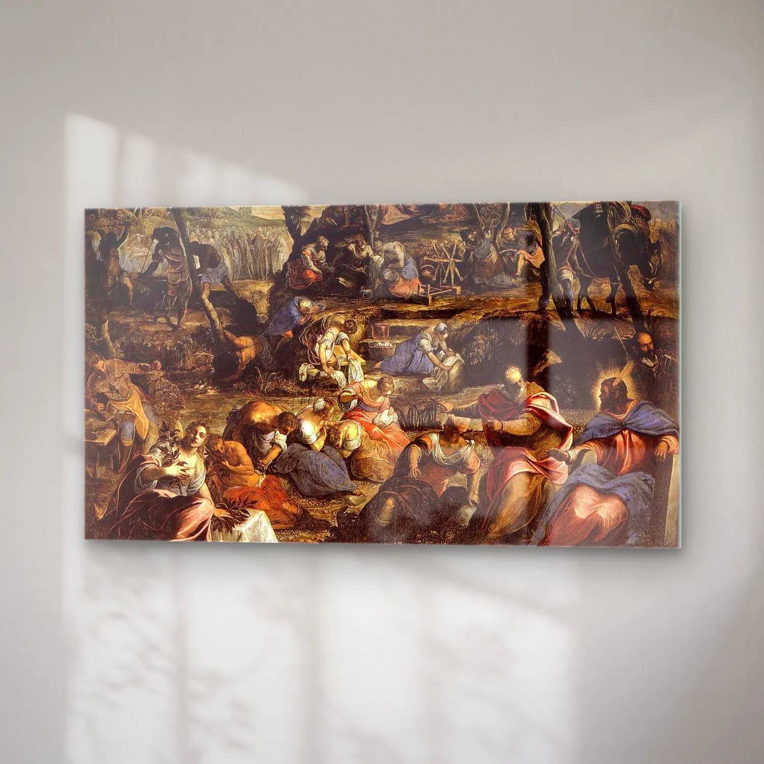 Jacopo Tintoretto – The Jews in the Desert cam tablo — sağ açıdan görünüm