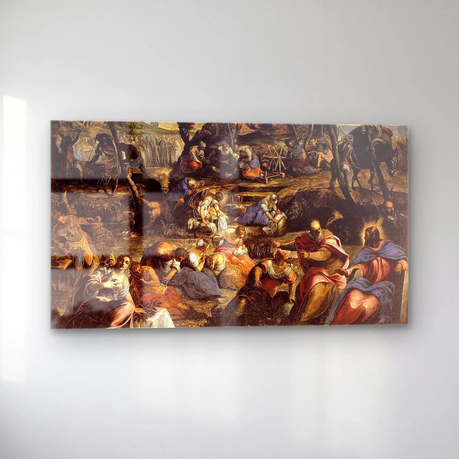 Jacopo Tintoretto – The Jews in the Desert cam tablo — sol açıdan görünüm