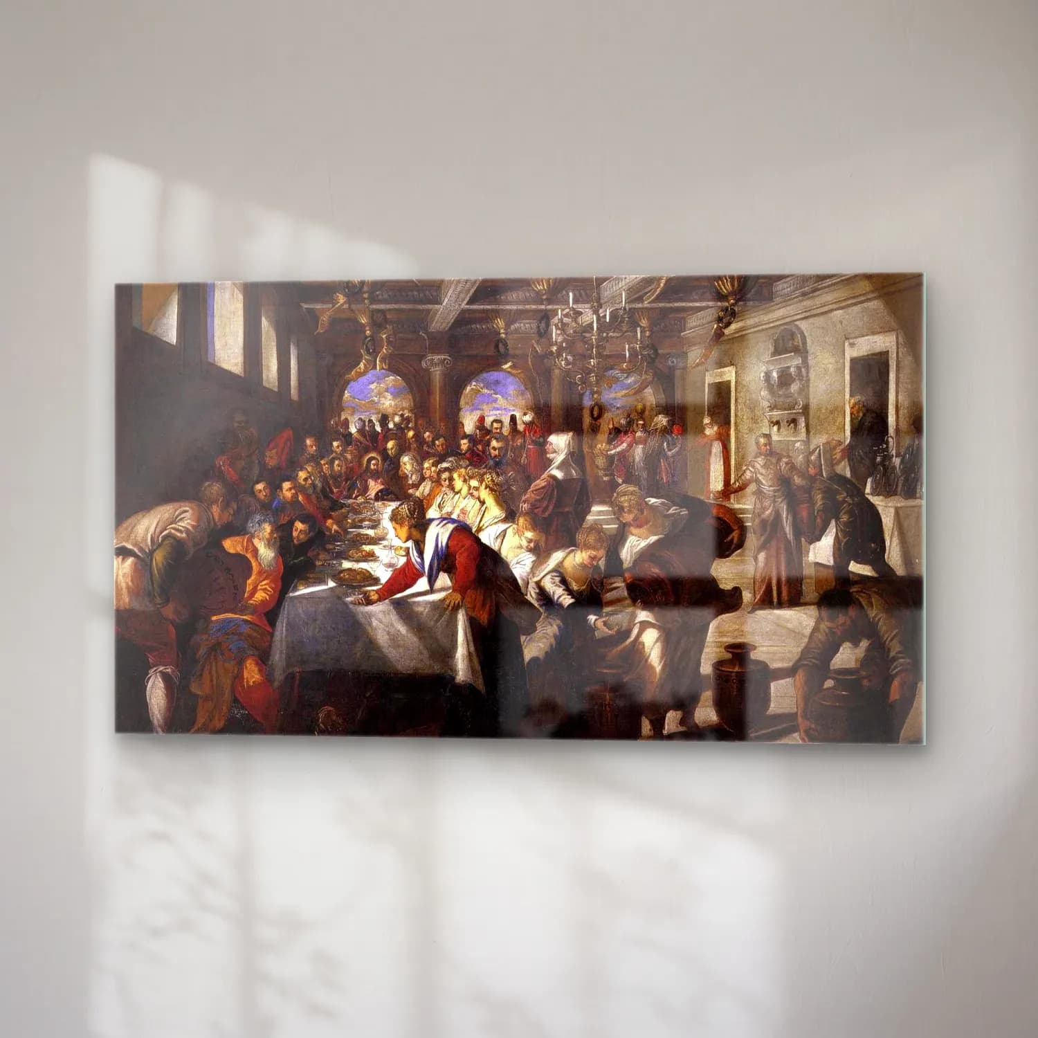 Jacopo Tintoretto – The Wedding at Cana cam tablo — sağ açıdan görünüm