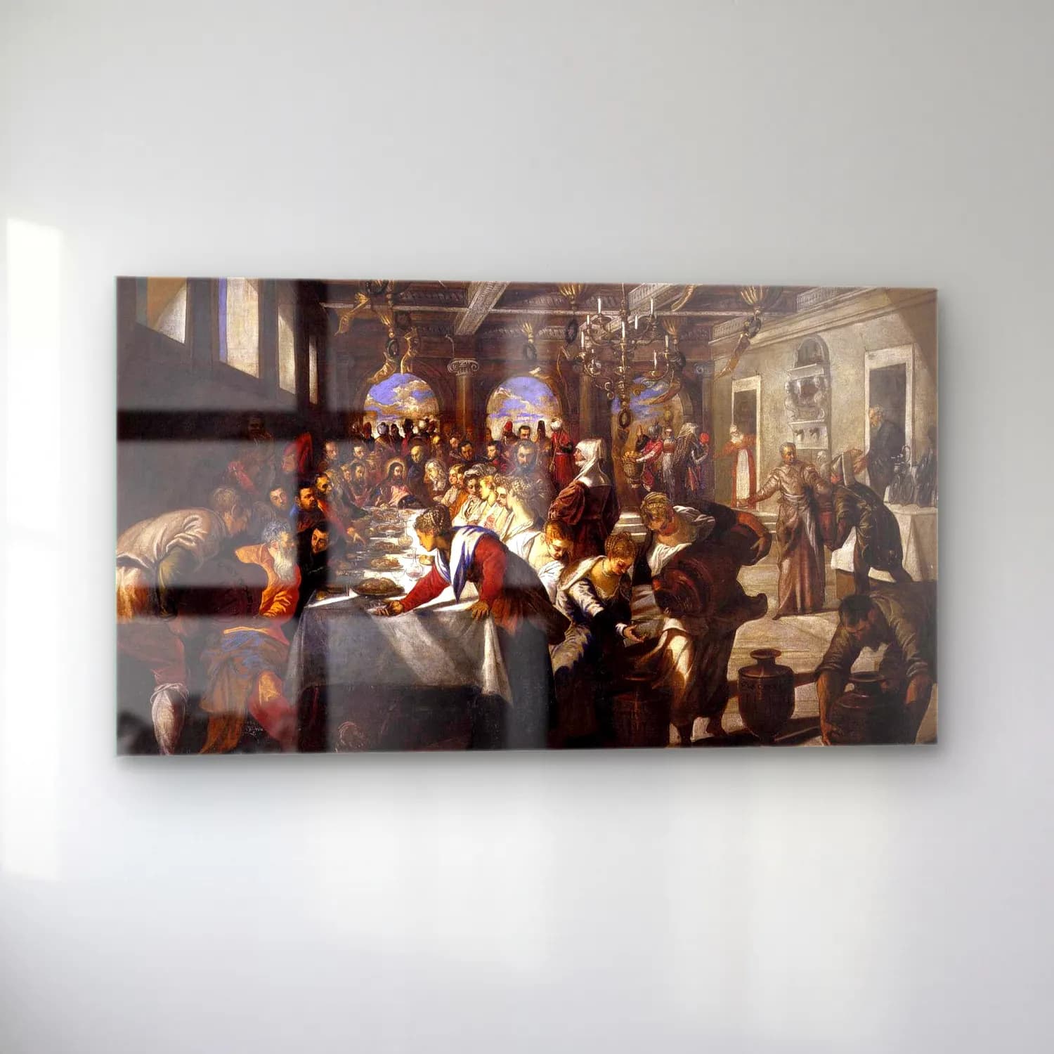 Jacopo Tintoretto – The Wedding at Cana cam tablo — sol açıdan görünüm