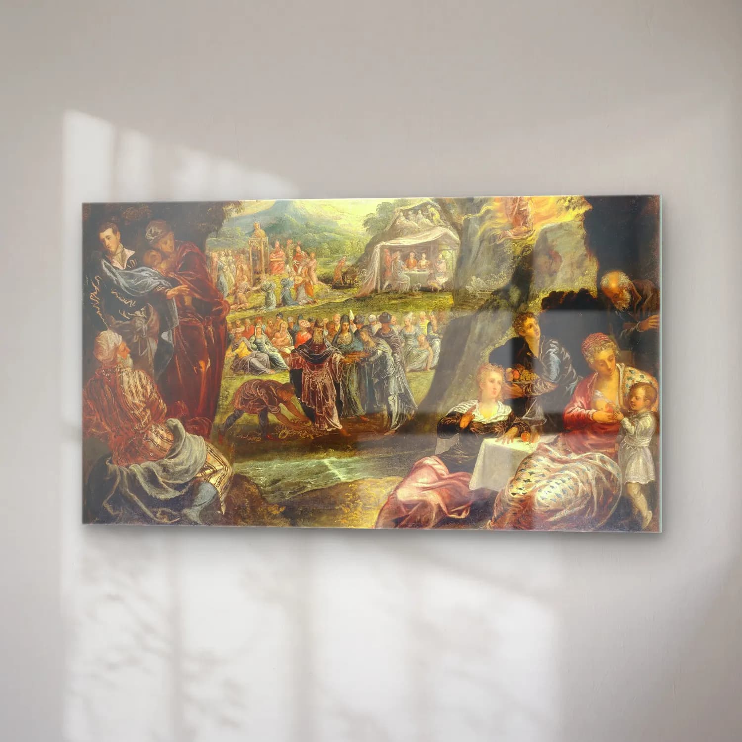 Jacopo Tintoretto – The Worship of the Golden Calf cam tablo — sağ açıdan görünüm