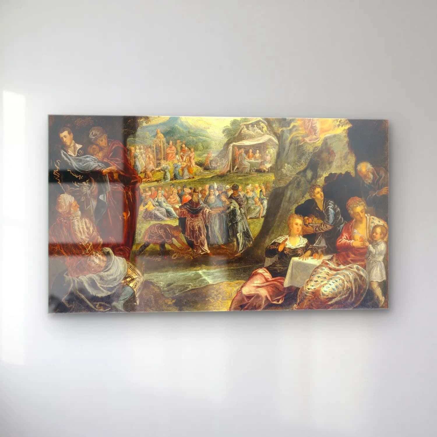 Jacopo Tintoretto – The Worship of the Golden Calf cam tablo — sol açıdan görünüm