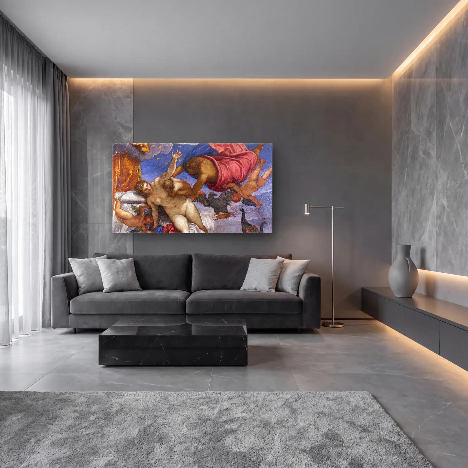 Jacopo Tintoretto – The origin of the Milky Way cam tablo — lüks salon duvarında