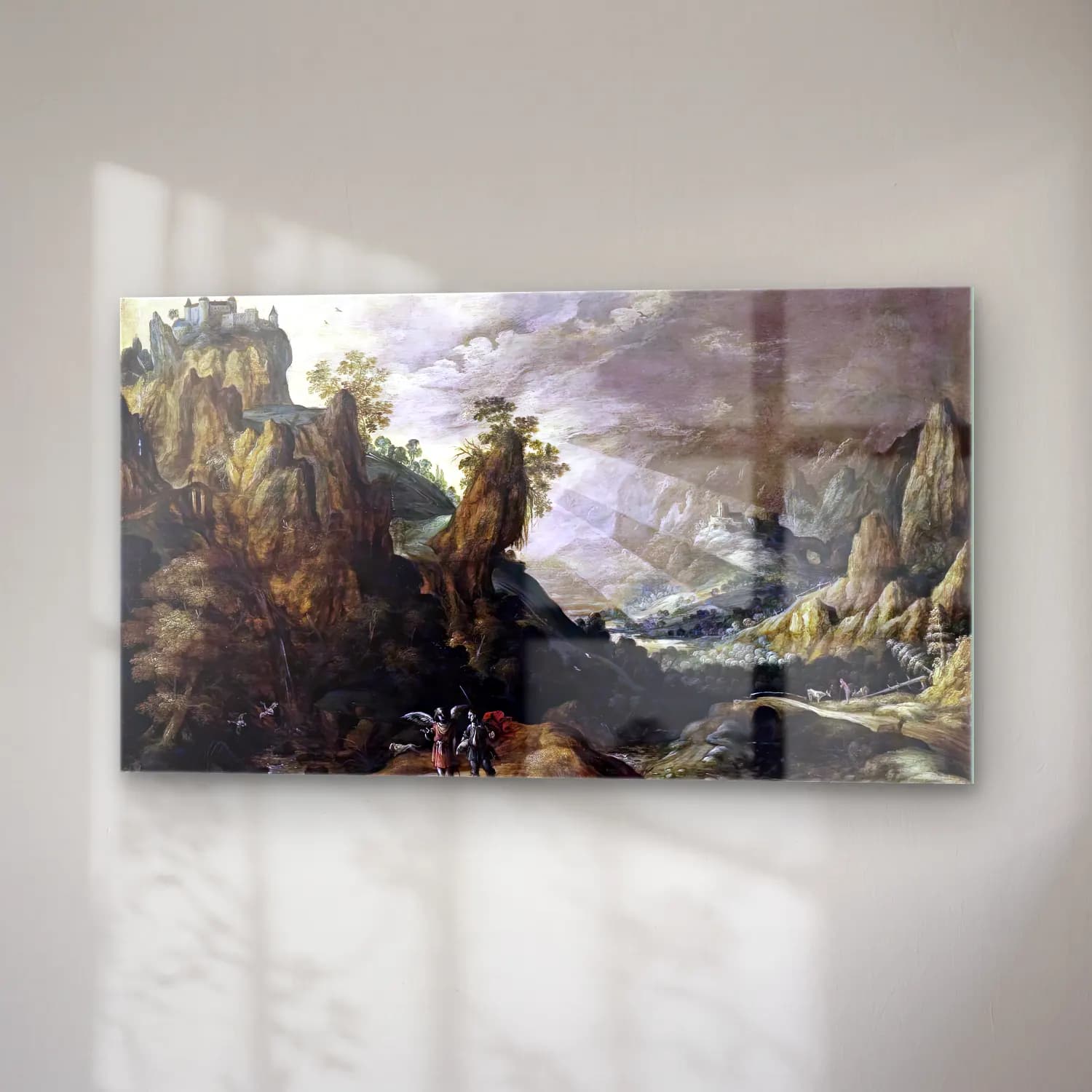 Kerstiaen de Keuninck – Landscape with Tobias and the Angel cam tablo — sağ açıdan görünüm