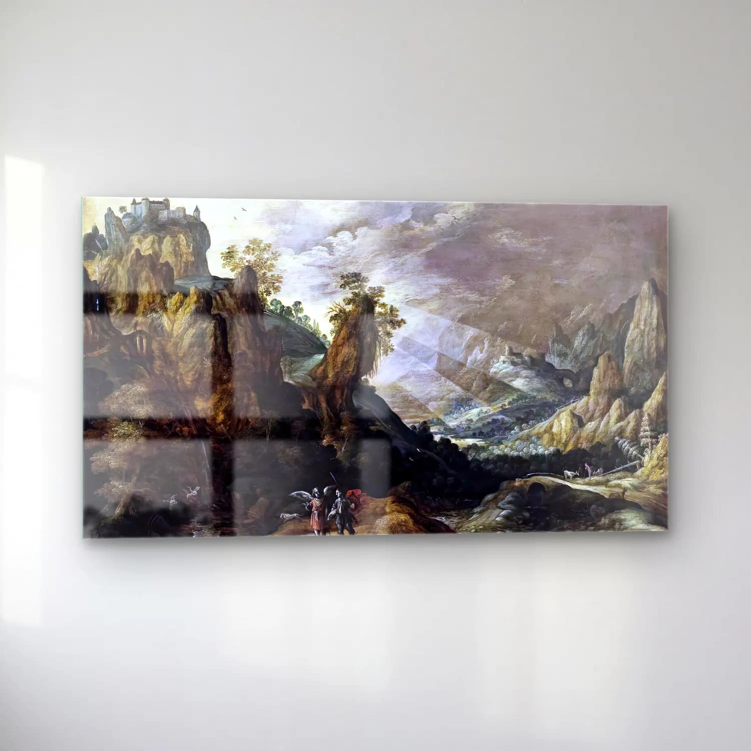 Kerstiaen de Keuninck – Landscape with Tobias and the Angel cam tablo — sol açıdan görünüm
