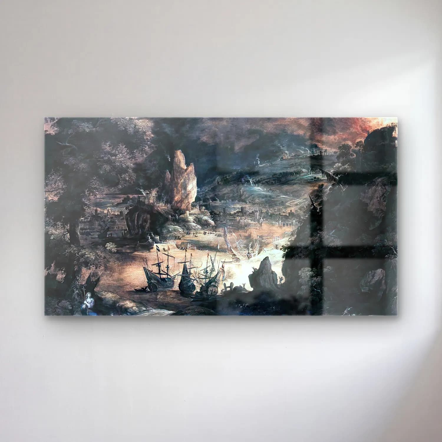 Kerstiaen de Keuninck – The Calamities of Humanity cam tablo — Kerstiaen de Keuninck – The Calamities of Humanity — vintage liman ve tekneler