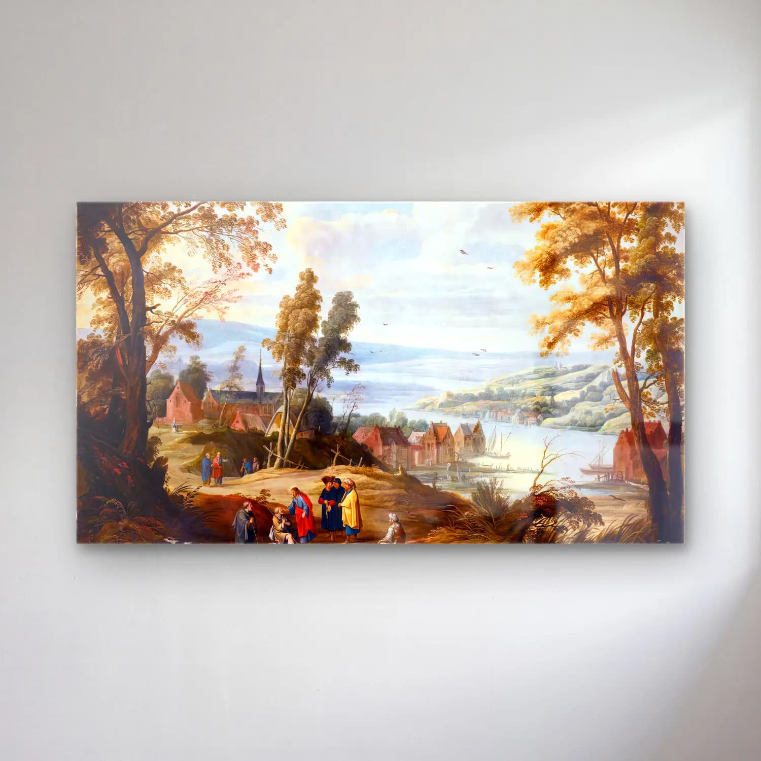 Joos de Momper – Christ Healing the Blind Man cam tablo — Joos de Momper – Christ Healing the Blind Man — yağlı boya dini sahne