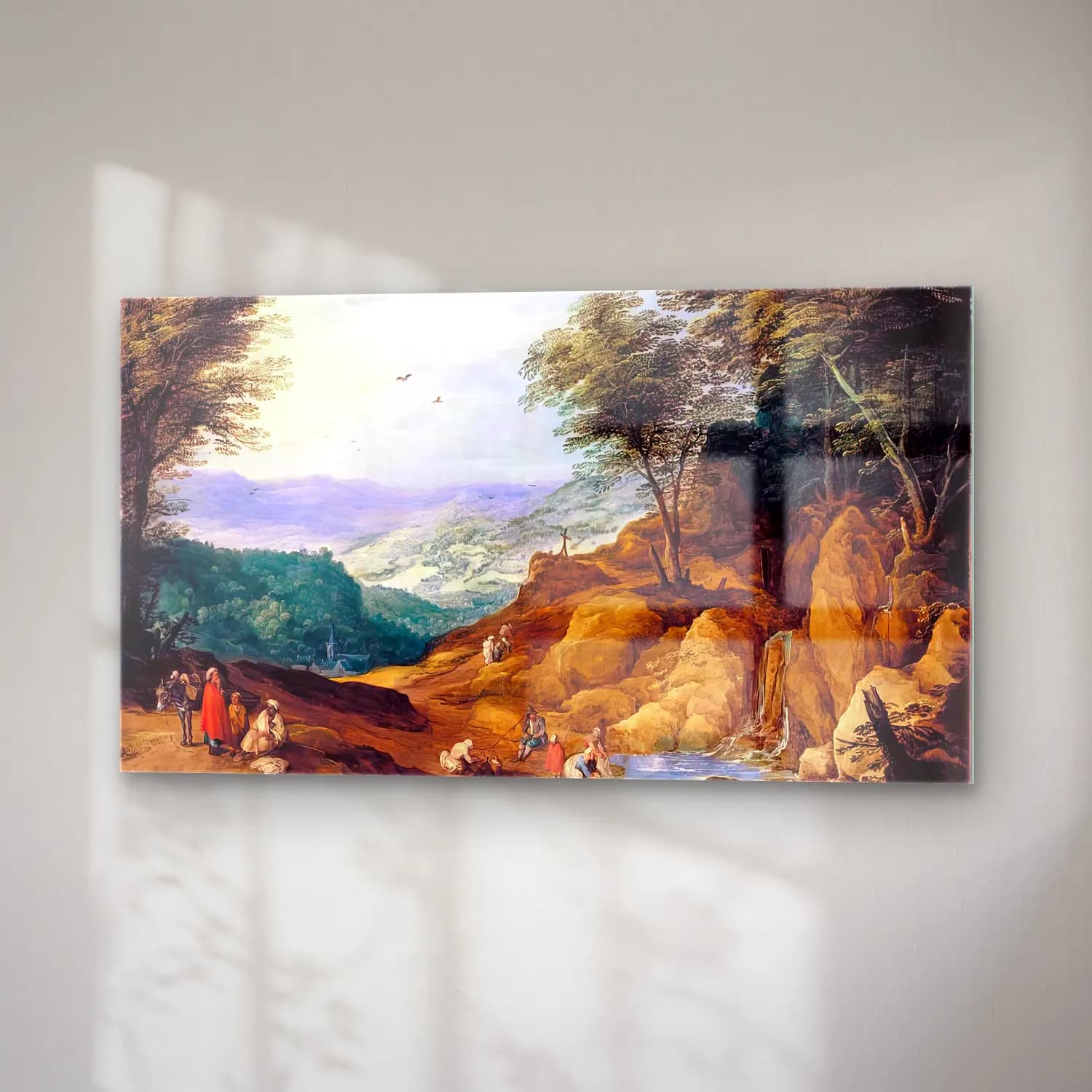 Joos de Momper – Extensive Mountainous Landscape cam tablo — sağ açıdan görünüm