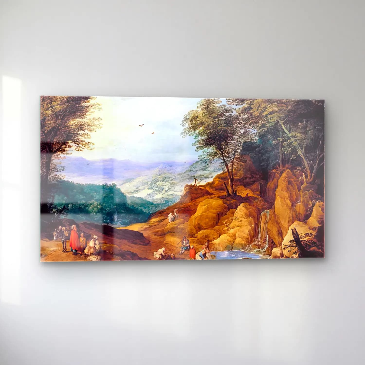 Joos de Momper – Extensive Mountainous Landscape cam tablo — sol açıdan görünüm