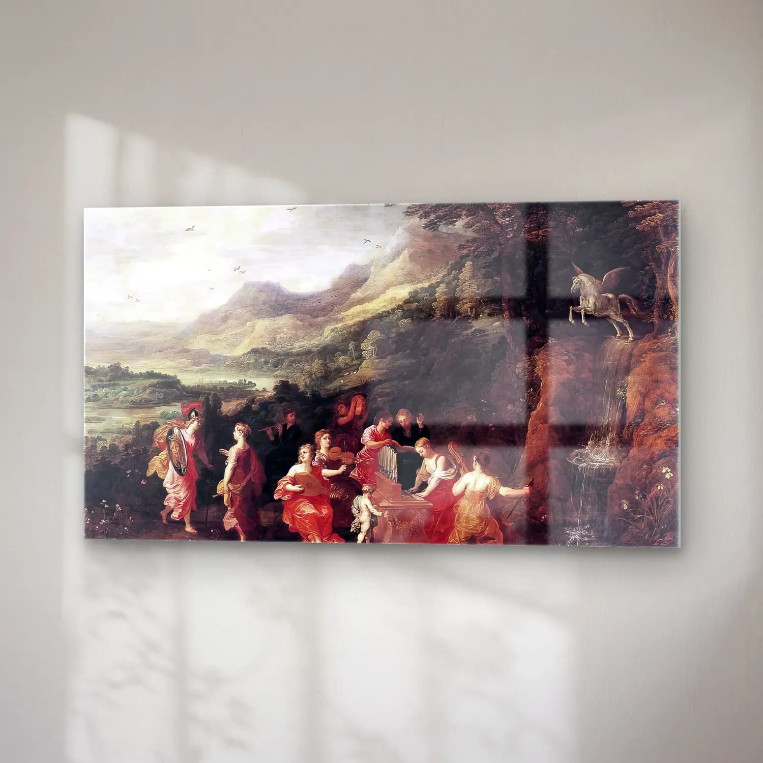 Joos de Momper – Helicon or Minerva s Visit to the Muses cam tablo — sağ açıdan görünüm