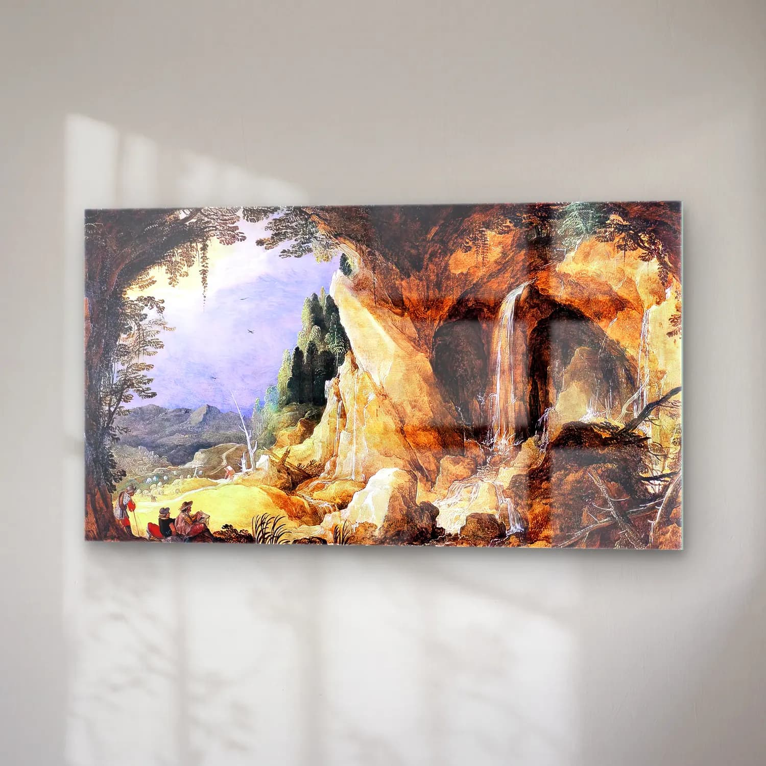 Joos de Momper – Landscape with Grotto cam tablo — sağ açıdan görünüm