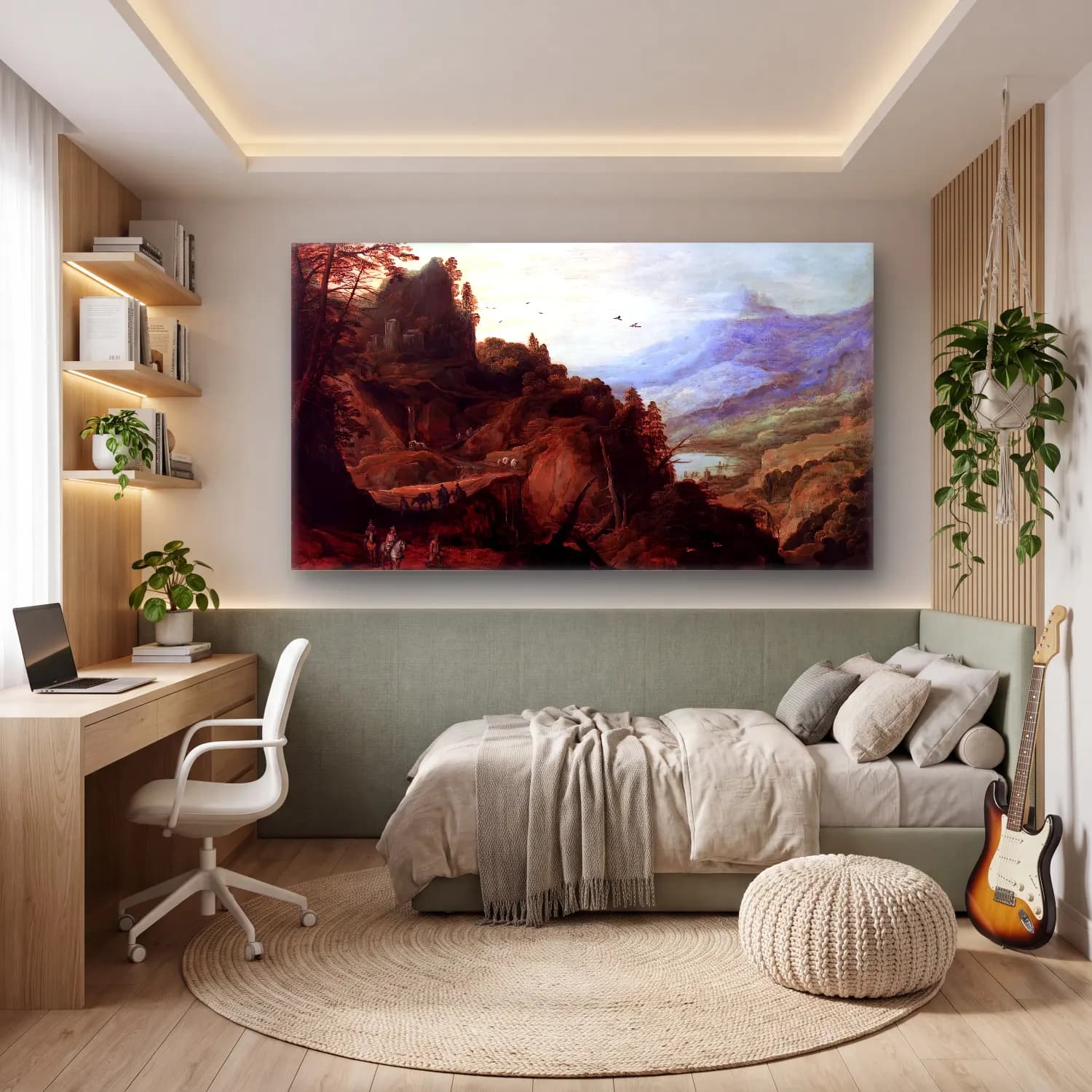 Joos de Momper – Landscape with a Mountain Pass cam tablo — genç odasında