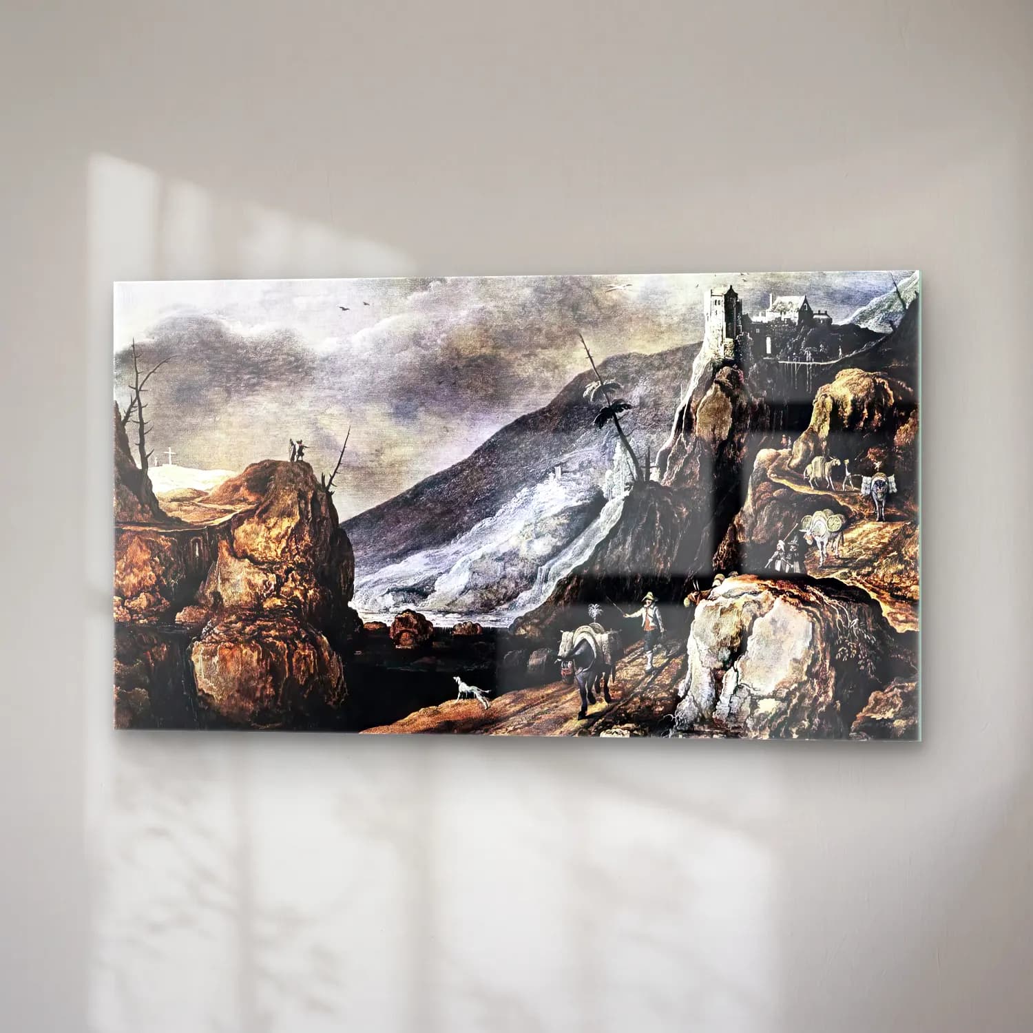 Joos de Momper – Landscape with the Temptation of Christ cam tablo — sağ açıdan görünüm