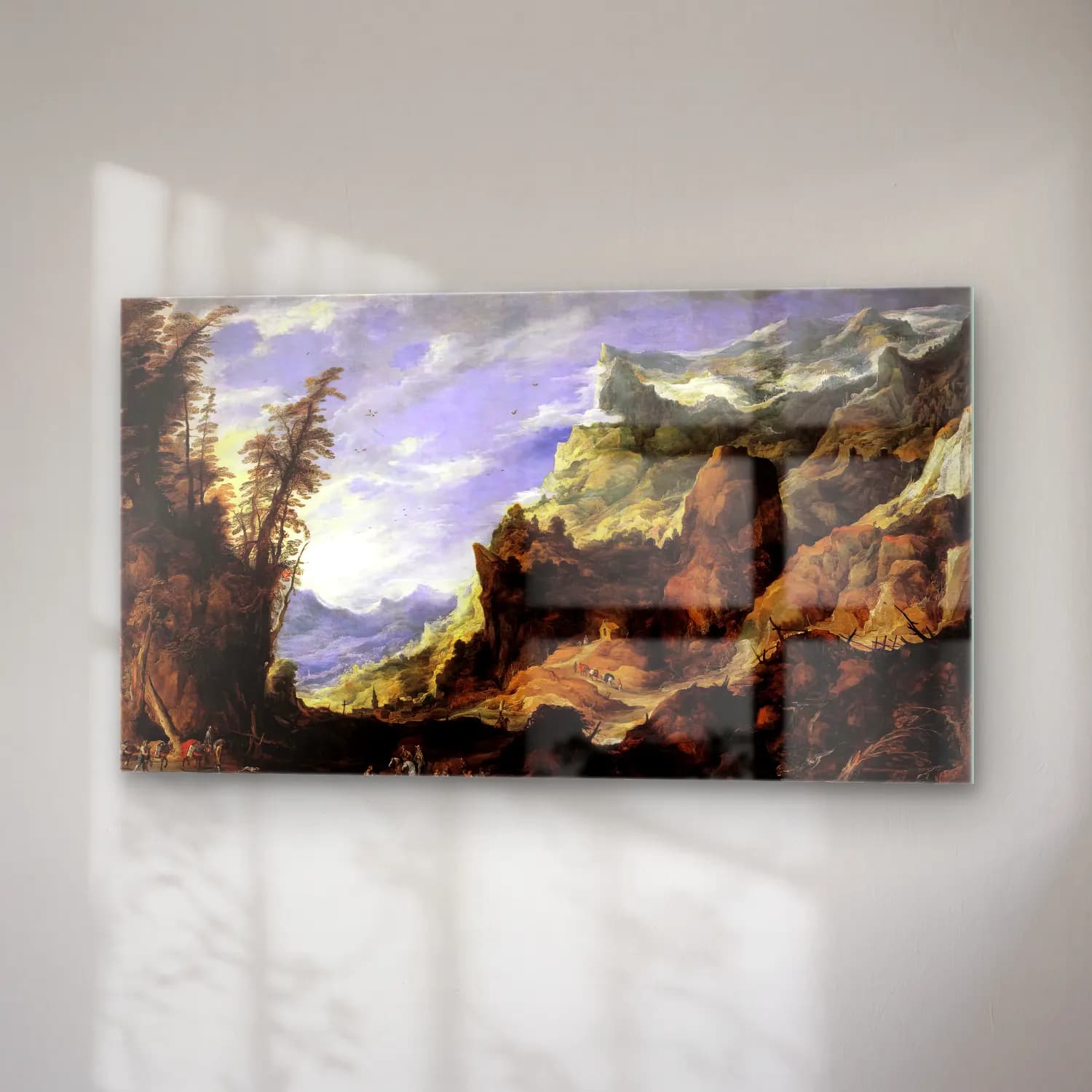 Joos de Momper – Large Mountain Landscape cam tablo — sağ açıdan görünüm