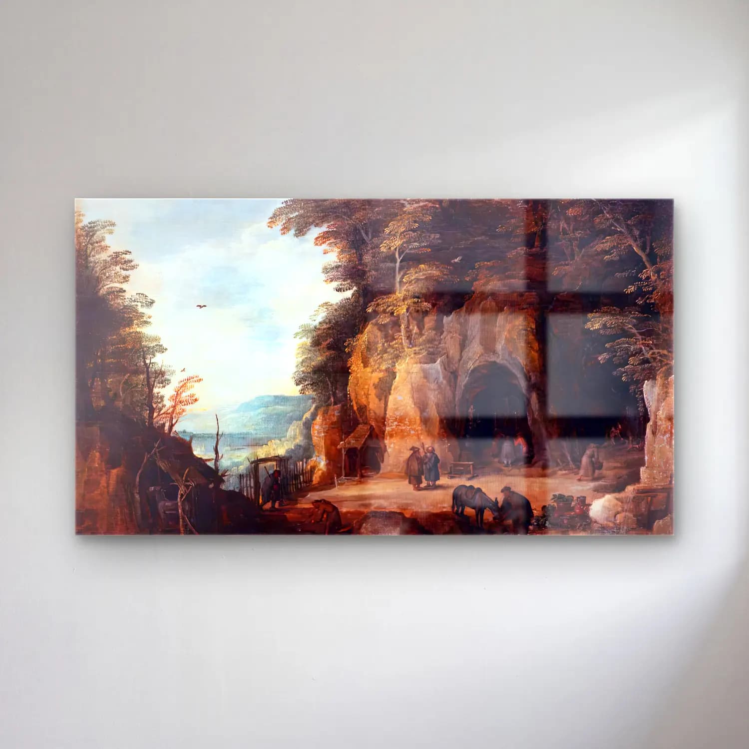 Joos de Momper – Monk s Hermitage in a Cave cam tablo — Joos de Momper – Monk s Hermitage in a Cave — yağlı boya dini sahne