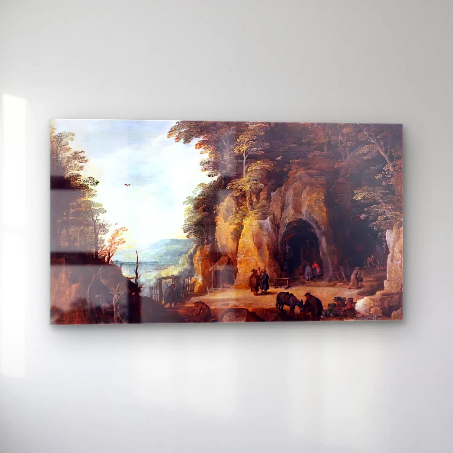 Joos de Momper – Monk s Hermitage in a Cave cam tablo — sol açıdan görünüm