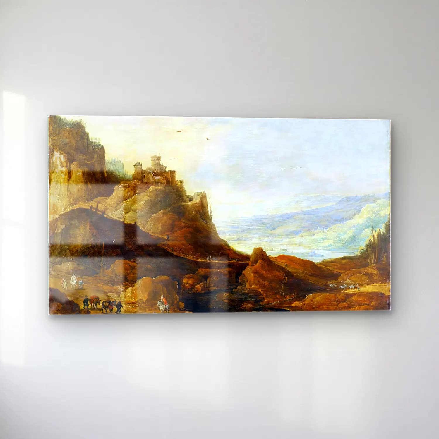 Joos de Momper – Mountain Landscape with Castle cam tablo — sol açıdan görünüm