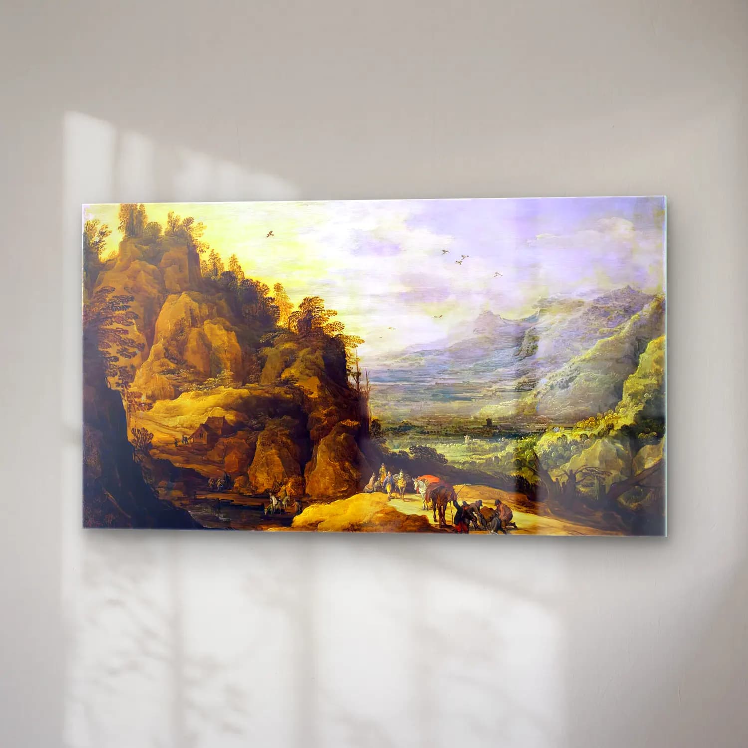 Joos de Momper – Mountainous Landscape with Figures and a Donkey cam tablo — sağ açıdan görünüm