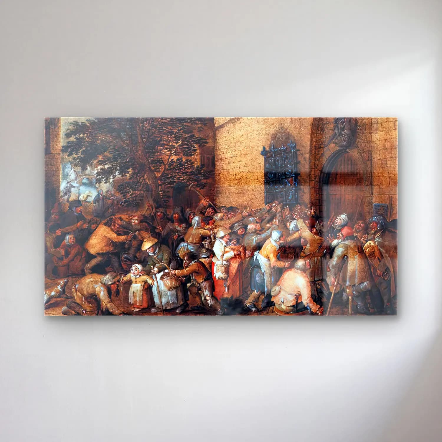 David Vinckboons – Distribution of Loaves to the Poor cam tablo — David Vinckboons – Distribution of Loaves to the Poor — yağlı boya savaş sahnesi