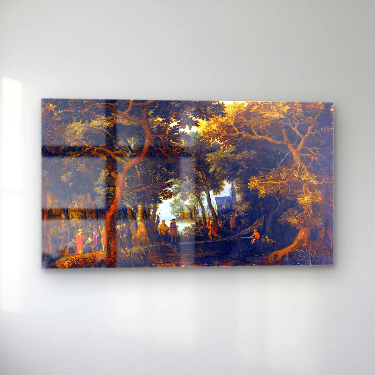 David Vinckboons – Forest Landscape with Two of Christ s Miracles cam tablo — sol açıdan görünüm