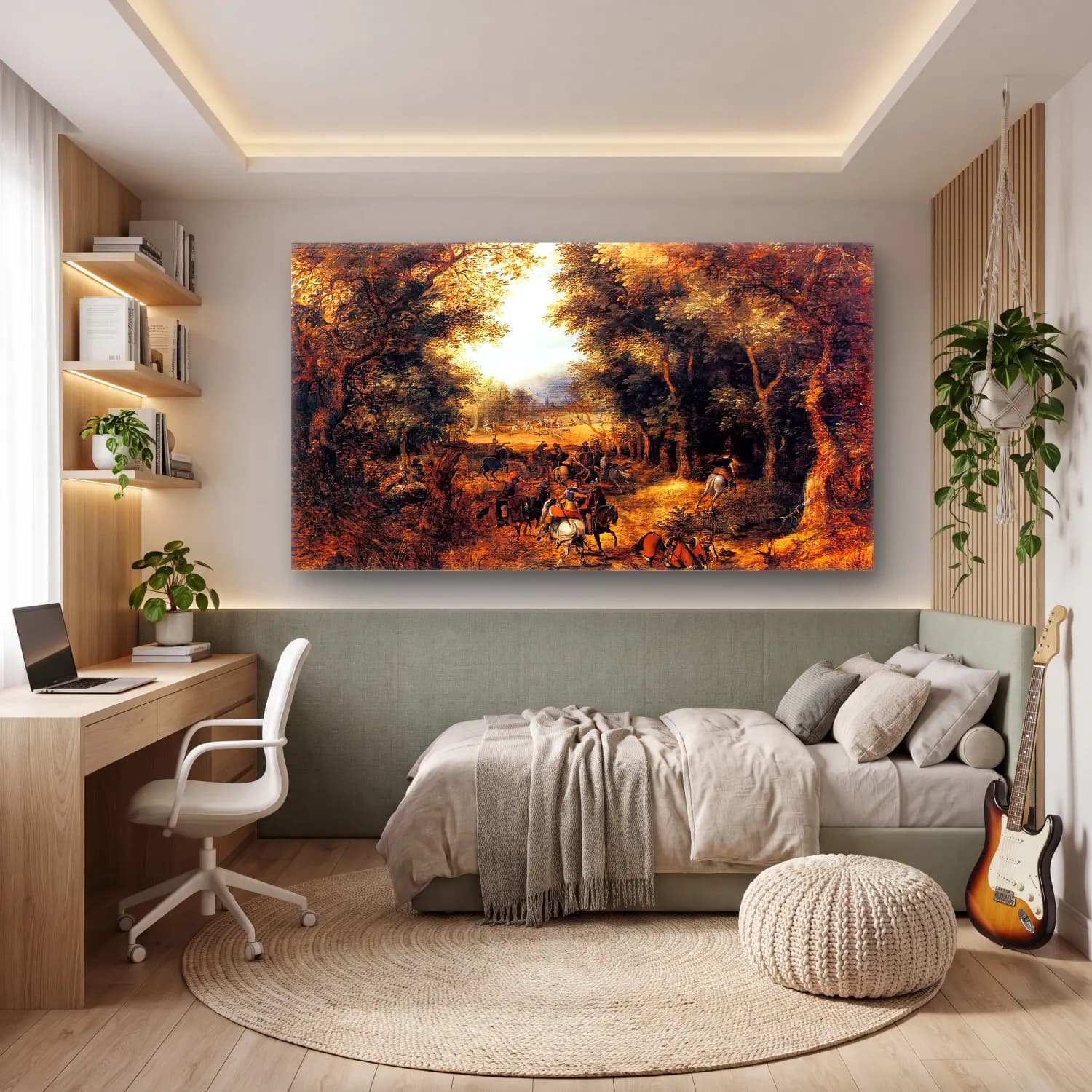 David Vinckboons – Forest Scene with Robbery cam tablo — genç odasında