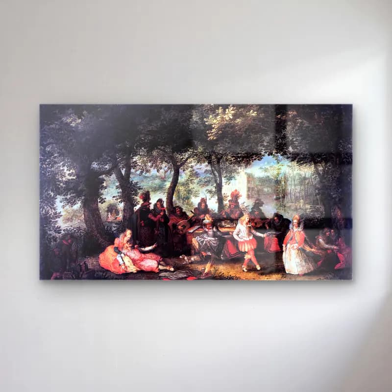 David Vinckboons – Music-making Company in the Open cam tablo — David Vinckboons – Music-making Company in the Open — empresyonist mitolojik sahne
