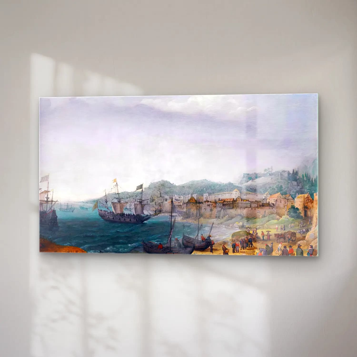 Adam Willaerts – Fortified Coastal Town cam tablo — sağ açıdan görünüm