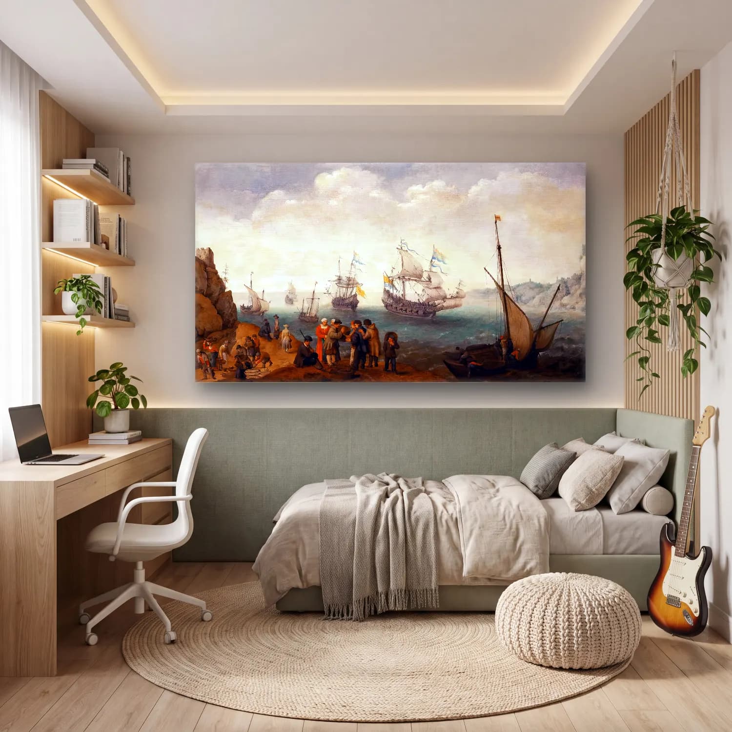 Adam Willaerts – Marine Landscape cam tablo — genç odasında