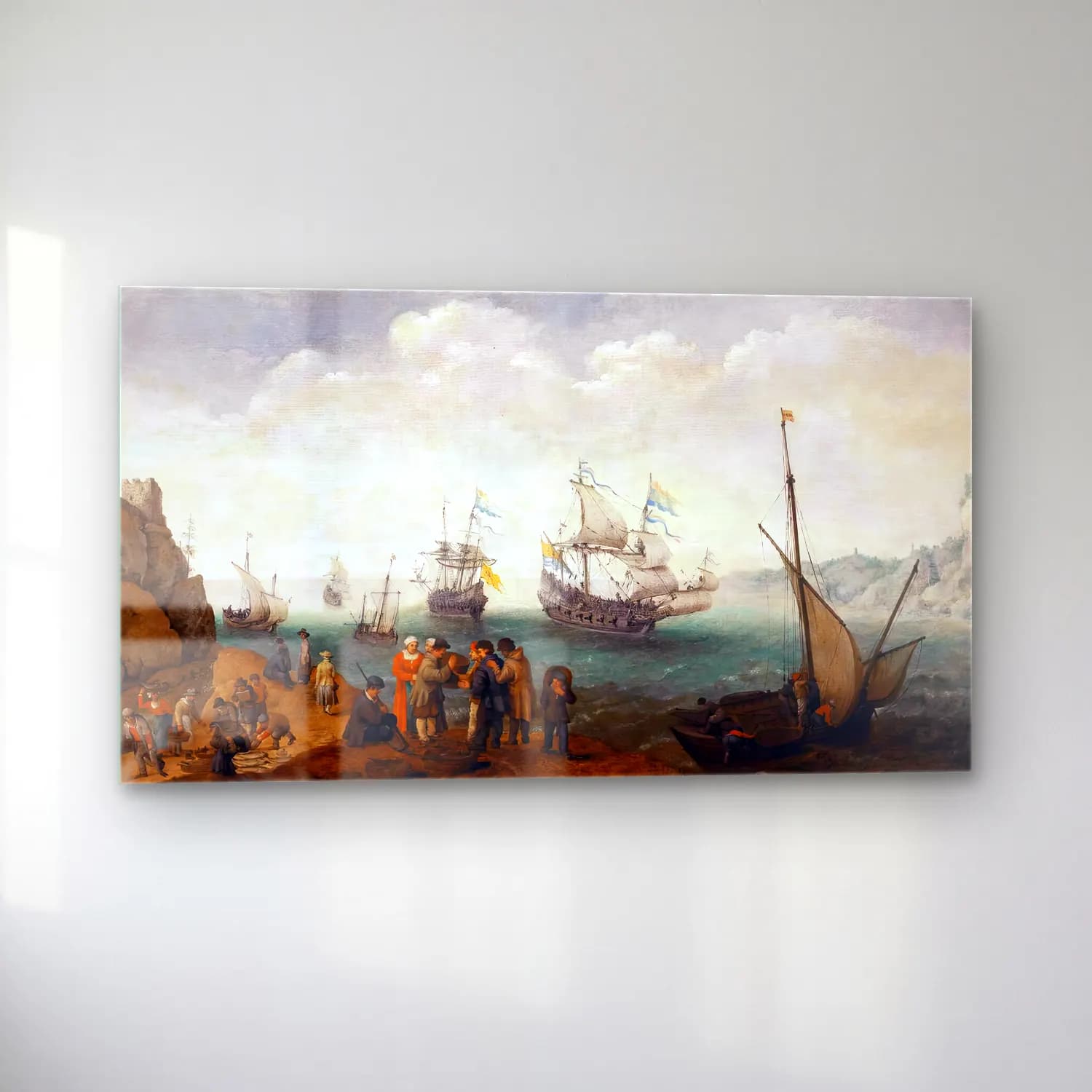 Adam Willaerts – Marine Landscape cam tablo — sol açıdan görünüm