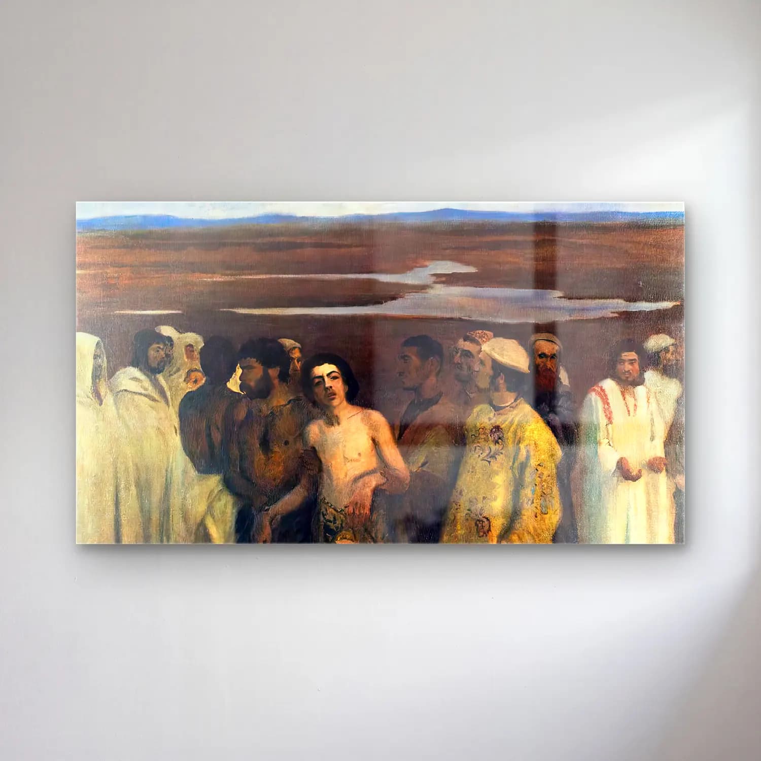 Károly Ferenczy – Joseph Sold into Slavery by his Brothers cam tablo — Károly Ferenczy – Joseph Sold into Slavery by his Brothers — empresyonist dini sahne